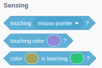 When touching color () Block